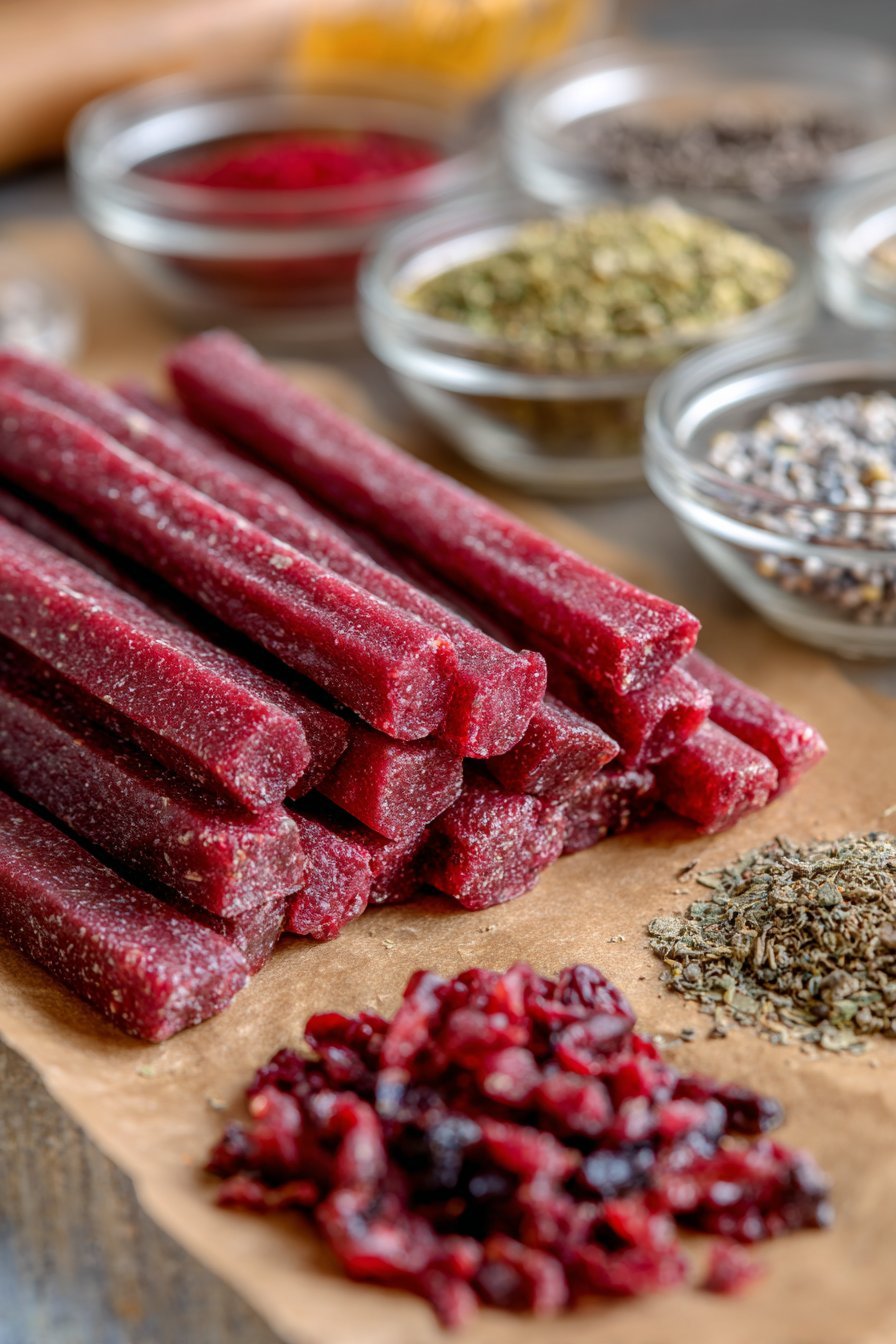 Apple & Cranberry Dog Dental Sticks Recipe for Fresh Breath instructions process