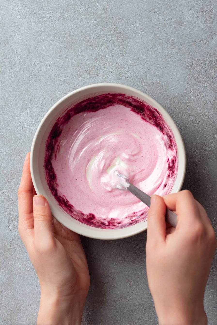 Berry Yogurt Frozen Bones Recipe for Dogs process image