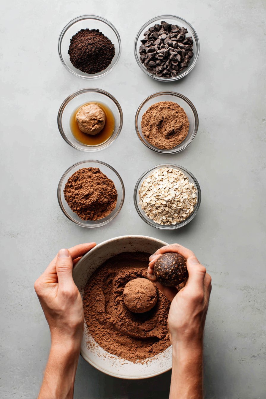 Chocolate Chip Ice Cream Oreo Protein Balls instructions process