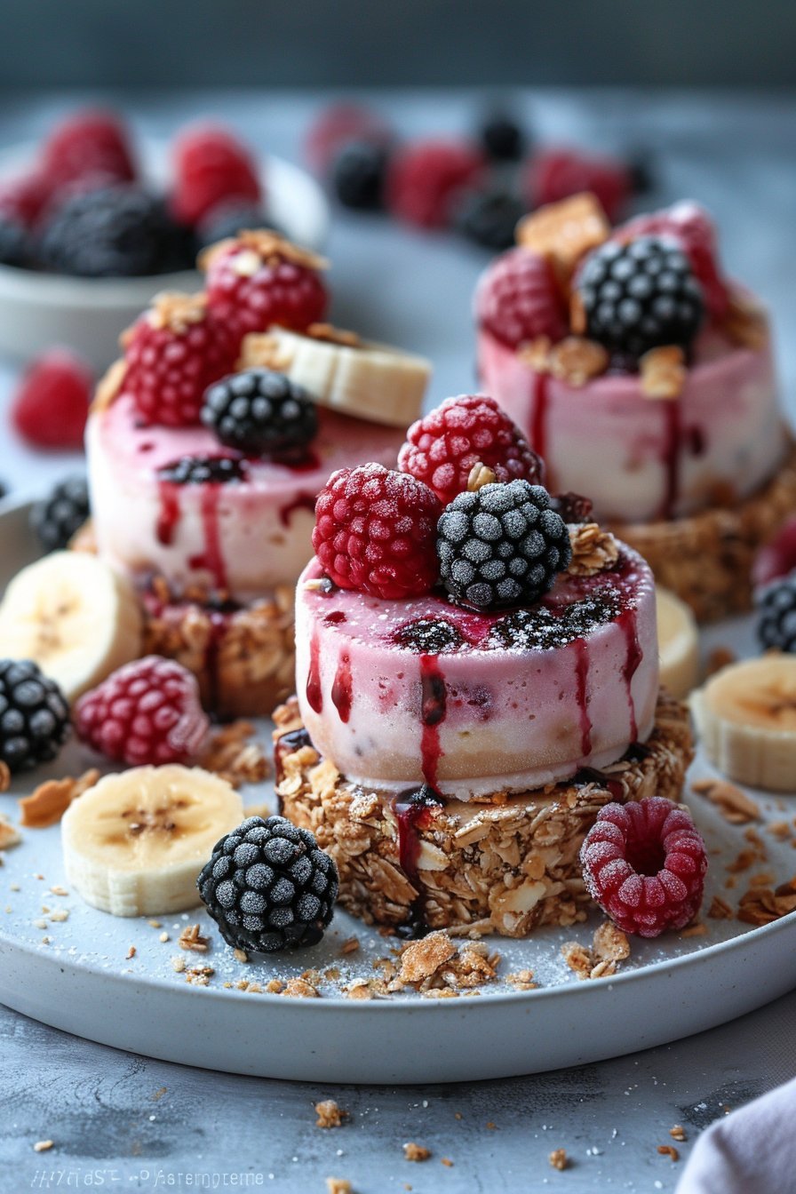 Banana Berry Frozen Dog Treats serving