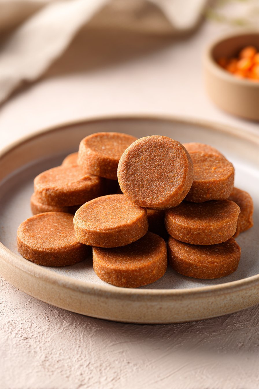 Blueberry and Carrot Soft Chews for Dogs serving