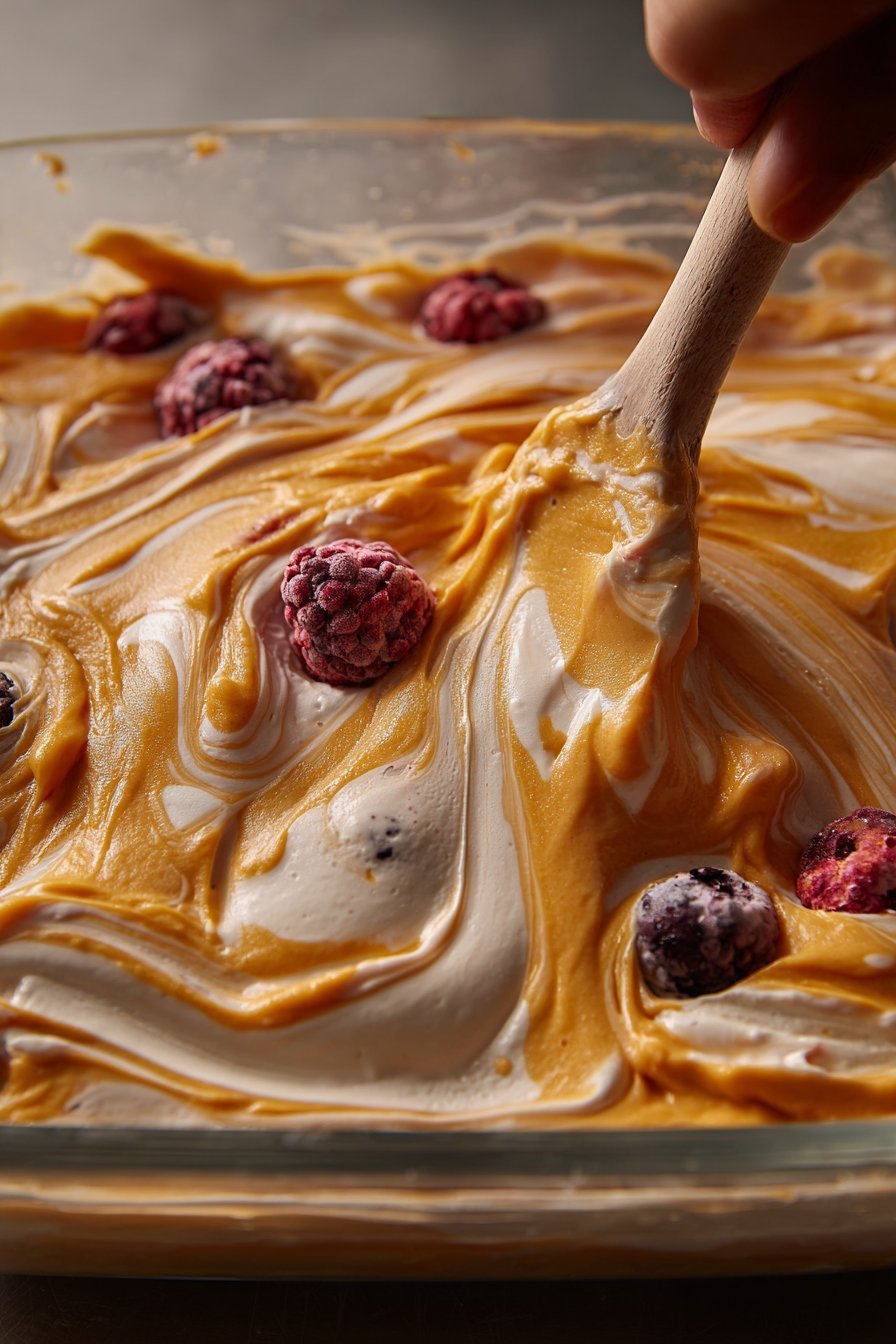 Berry Pumpkin Swirl Yogurt Bones for Dogs process image