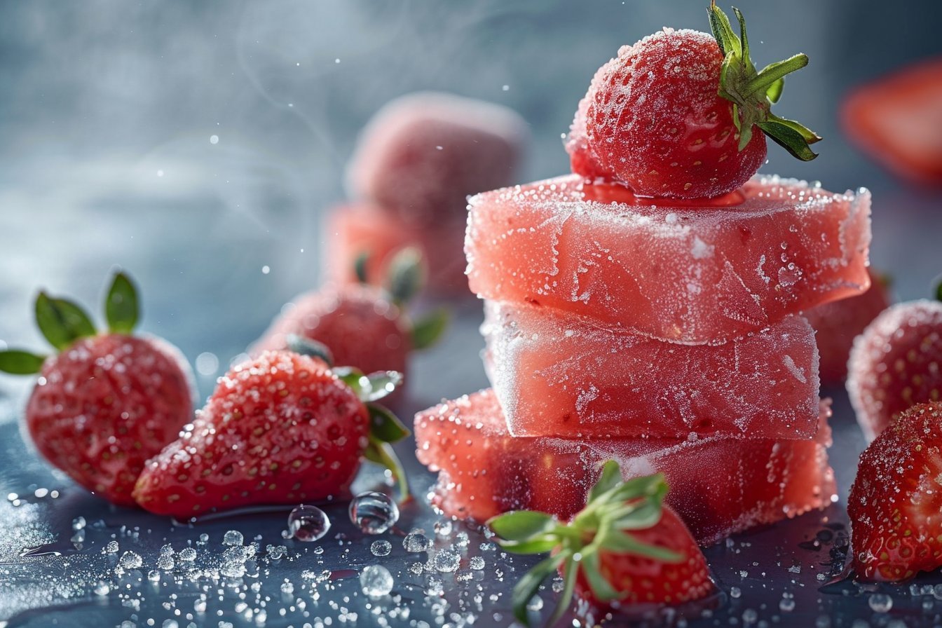 Frozen Strawberry Watermelon Dog Treats recipe card