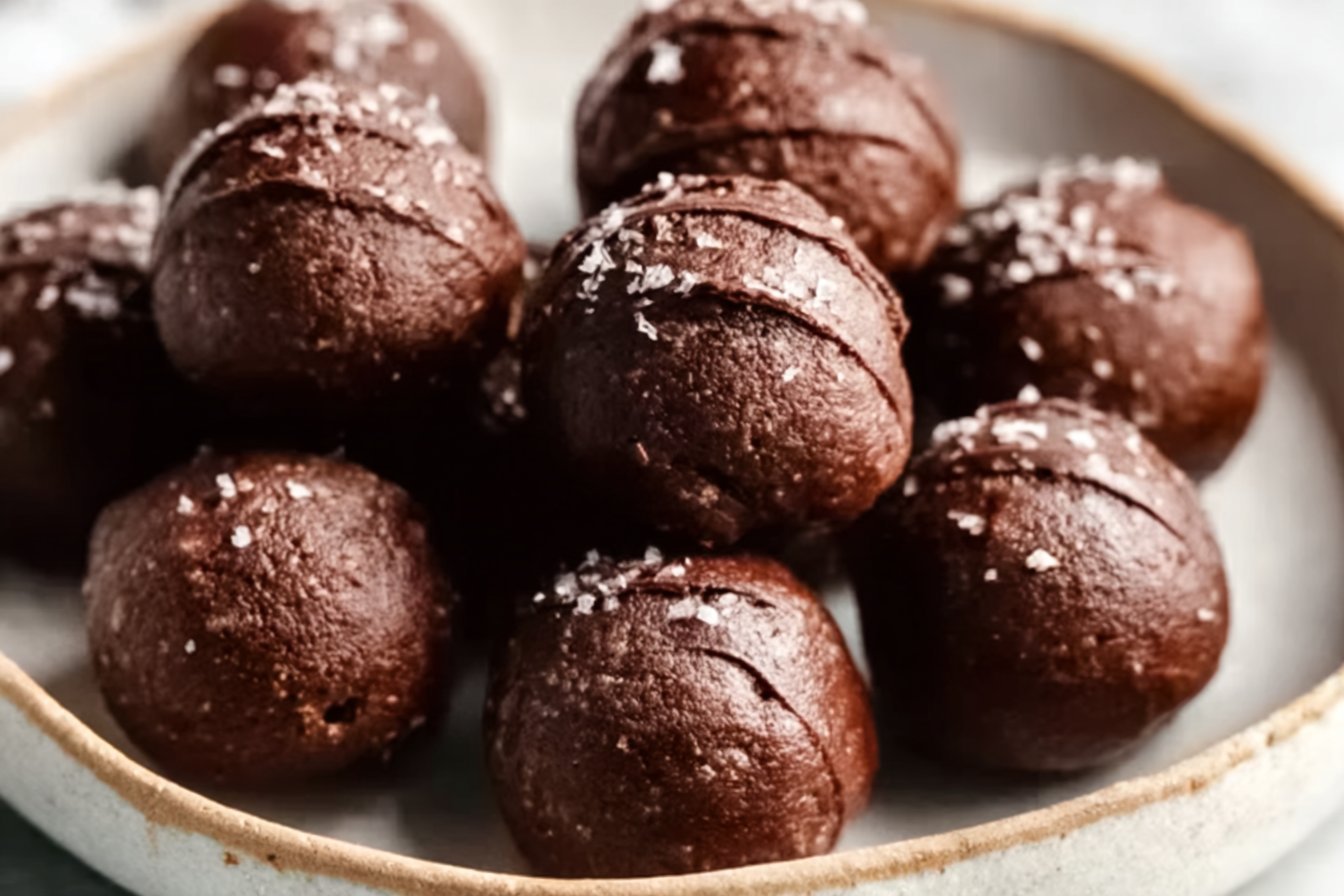 Chocolate Brownie Protein Balls recipe card