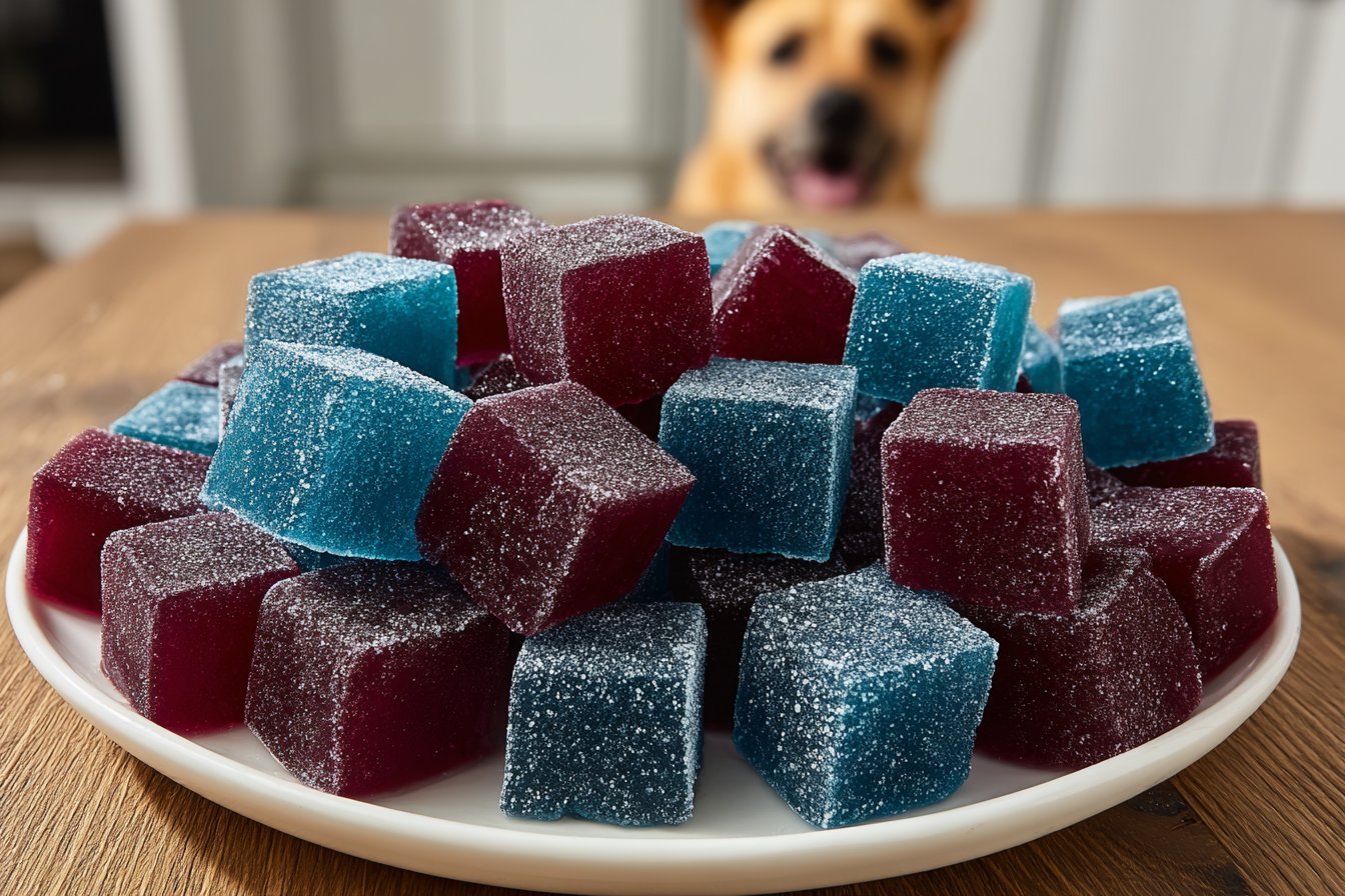 Blueberry & Coconut Gummies for Dogs recipe card